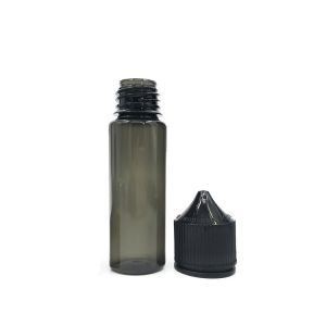 Transparent Round PET E Liquid Bottles With Screw Cap Screen Printed Various