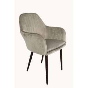 China Dining Fabric Accent Chair Velvet With Wood Grain Heat Transfer Printing on sale