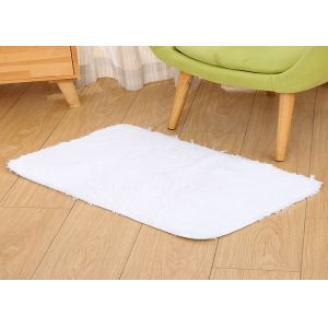 100% polyester white color anti-slip fur area rugs and fur carpets