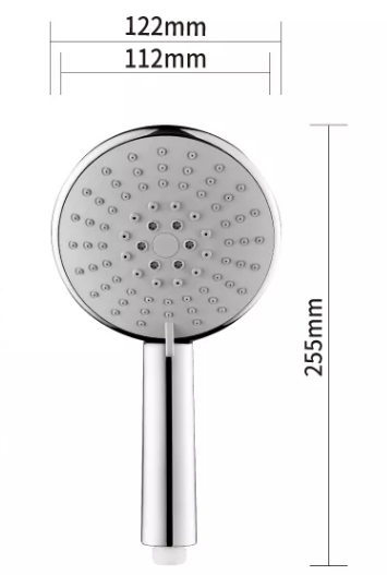 Bathroom 5 Spray Modes Rainfall Hand Shower Head 122*255mm Big Surface Sanitary
