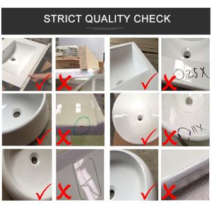 High-Temperature Firing Rectangular Table Top Wash Basin Custom Ceramic Sink