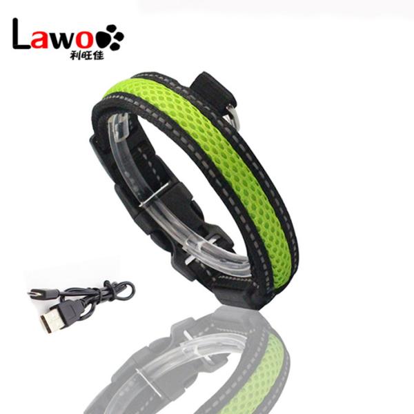 Quality Rechargeable USB LED Dog Collar Pet Product Night Walking Glow Safety wholesale