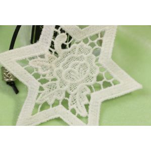 70mm Width Guipure Lace Applique ODM Available Botanical Style