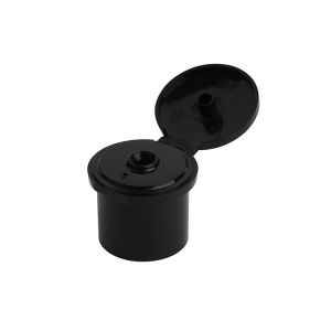 Smooth Black Plastic Flip Top Screw Cap Anti Overflow Liquid Dispenser Cap
