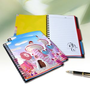Mini Note Pad 3D Lenticular Notebook PET Cover Souvenir For Office