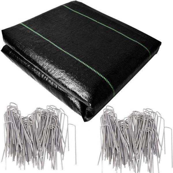 Construction Black White Yellow Color PP Woven Geotextile Length 50-100m/roll at