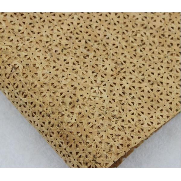 Quality Whosale Price 1.4m Width Hollow Cork Fabric style by Yard in Nature Color for Decoration wholesale