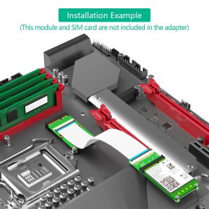 Mini PCI-E 52Pin To MPCIe Wireless Adapter Card With 1 SIM Slot FPC Cable For