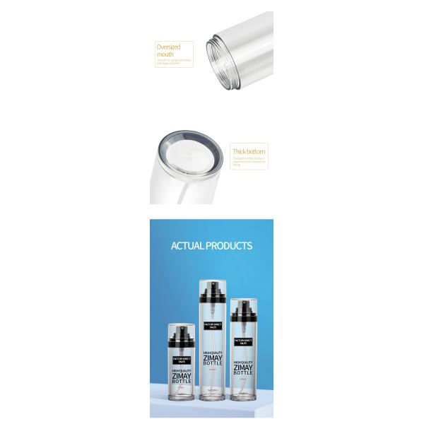 50ml Cosmetic Spray Bottle , Empty Clear Spray Bottles 39mm Width