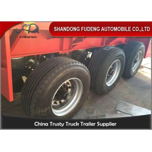 3 axle 40 ton Dropside Semi Trailer , Side Wall Semi Trailer With Single Tire