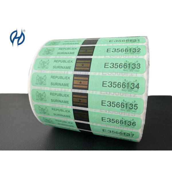 Quality Customized Tax Stamp with Adhesive Security for Secure Identification wholesale