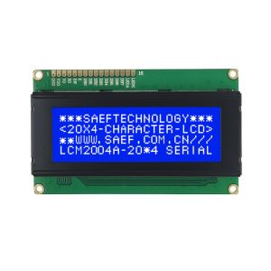 Monochrome 20x4 Character LCD Display LCM 16 Pin 8bit MPU STN Blue Negative