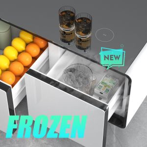 Household Electric Mini Fridge with Multifunctional Frozen Drawer and Wireless