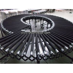 Flexible Expandable Motorized Rubber Coated Roller Conveyor,Loading Unloading