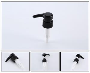 Cheap 28mm Black Lotion Pump , Big Dosage 4cc Ribbed Plastic Liquid Soap Dispenser Pump for sale