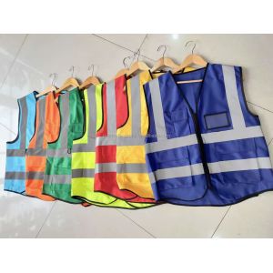 Customized Yellow Reflective Vest Hi Vis 100% Polyester High Visibility Vest