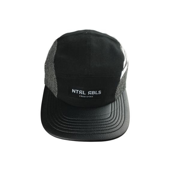 Quality Fashionable 5 Panel Camp Caps With Flat PU Visor And Woven Label Logo wholesale