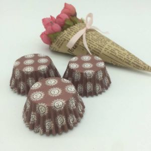 Chocolate Paper Cupcake Liners Brown Paper Muffin Cases Wrapper Baking Mould For