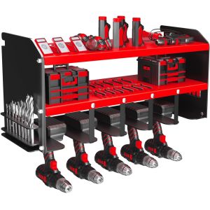 Storage Solution Power Tool Organizer for Garage Organization Drill Holder Wall Mount