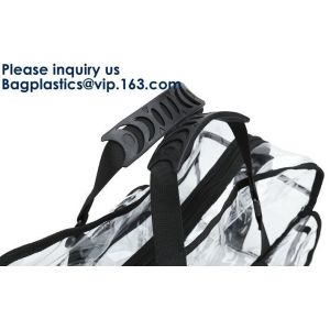 Professional Clear Makeup Cosmetic Bag PVC Carry Bag With 7 Extra Magnet Pockets