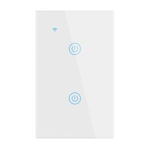 Convenient Control WiFi 2 Gang Smart Switch No Neutral 110V-250V AC Power