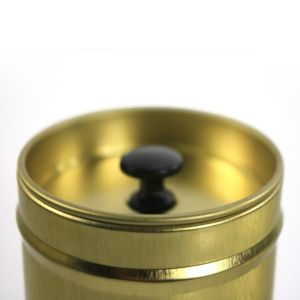 Round Tea Tin Container with Double Cover