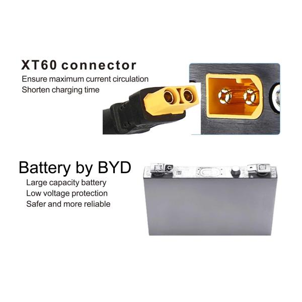 300AH BYD Battery LED Solar Flood Lamp For Garden