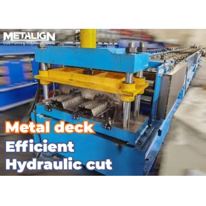 15m/Min High Speed Floor Deck Roll Forming Machine With Custom Embossing And Hydraulic Cutting