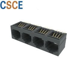 Quality Unshielded 5224-B Series RJ45 Modular Jack RJ45 8p8c Jack Vertical With Post Ethernet Socket wholesale