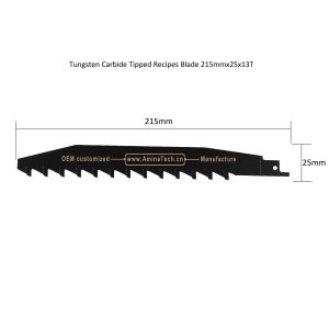 Tungsten Carbide Tipped Recipes Blade 215mmx25x13T,Reciprocating,Power Tools
