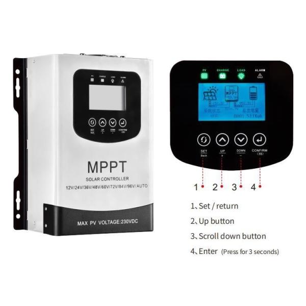 China 12V-96V Auto-Sensing MPPT Solar Charge Controller with LCD Touchscreen and Max Power Tracking on sale China 12V-96V Auto-Sensing MPPT Solar Charge Controller with LCD Touchscreen and Max Power Tracking on sale