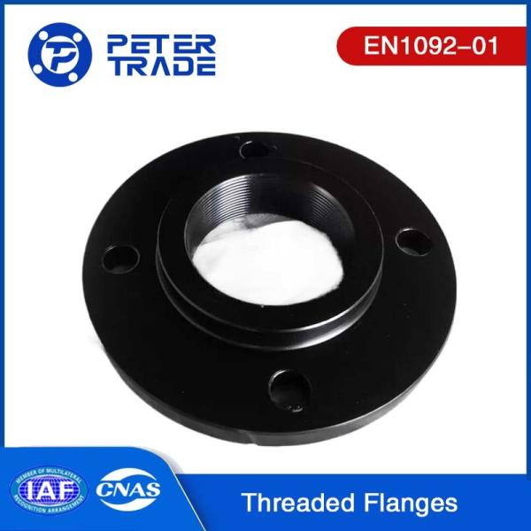 Quality EN1092-01 PN6 TYPE 13 DN 10 To DN 300 Carbon Steel A105 Raised Face Threaded Flanges THRF For Industrial Piping Systems wholesale