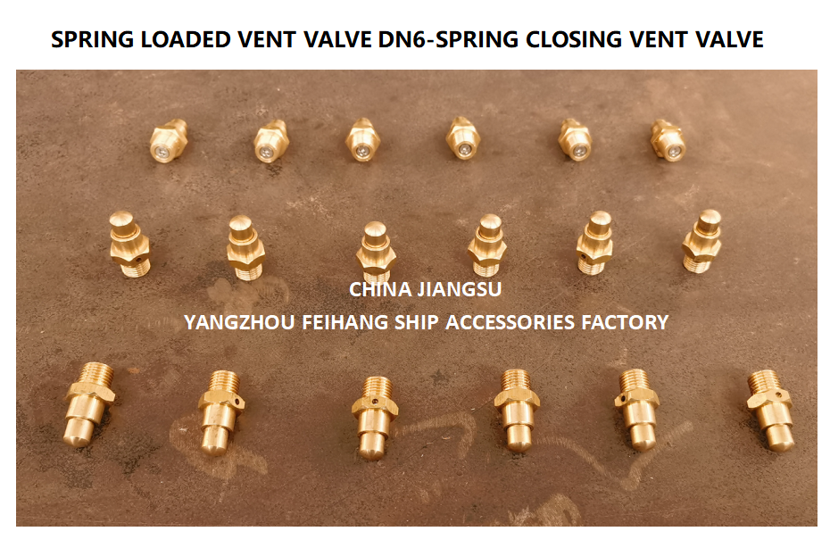 DN6 Spring Loaded Vent Valve with Threaded Ends Compliant with CB/T3778-1999