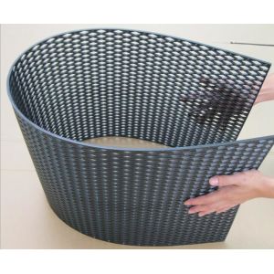 Carbon Fiber PVC Coated Mesh Black Automobile Network 120cm X 40cm Size Plastic