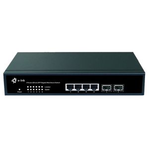 Entry level Ethernet POE Switch 4 x 10/100/1000Base - T(x) + 2 x 1000Base - FX