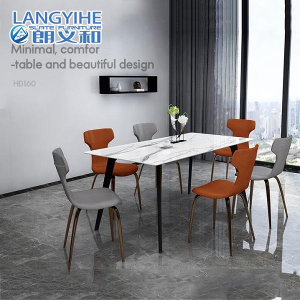 Quality Rock Slab Minimalist Rectangular Marble Dining Table Nordic wholesale