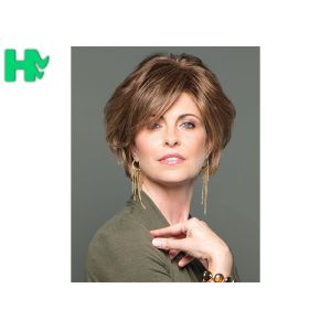 Layer Glueless Heat Friendly Wigs Black Mixed Blonde Machine Made