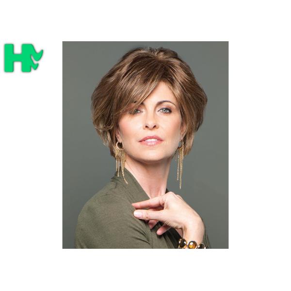 Quality Layer Glueless Heat Friendly Wigs Black Mixed Blonde Machine Made wholesale