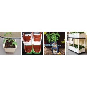strawberry vertical stackable planter plastic garden pots flower pot,PP material
