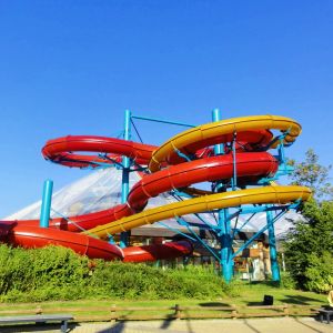 Cheap Adult Water Aqua Parks Equipment Small Swimming Pool Games Single Spiral Water Slide for sale