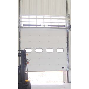 Cheap Wind Load Max 55m/S Industrial Sectional Doors Surface Embossing Anti Breaking for sale
