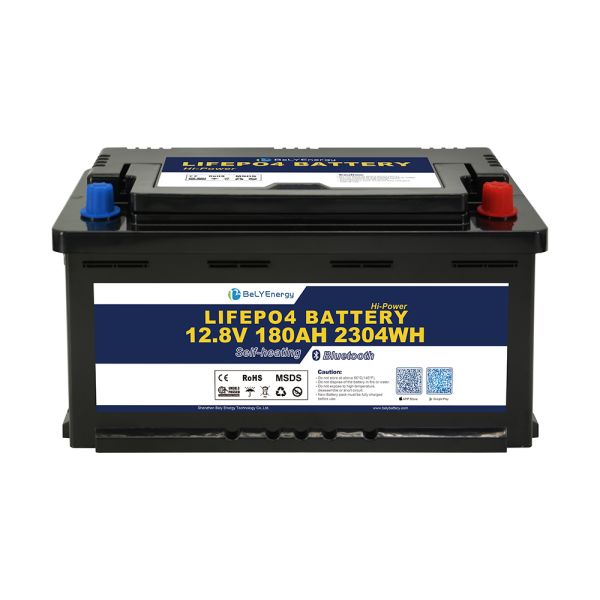 12V LiFePo4 Rechargeable Battery 180AH Capacity Battery Ideal For Solar Energy