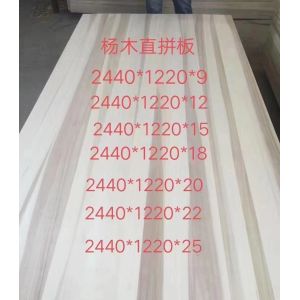 Cheap 2440x1220 or Customized Size E0 Glue Board Poplar Wood Prices with 6mm-30mm Thickness for sale