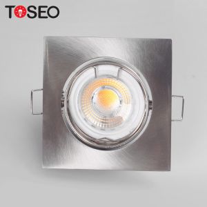 Fixed Die Casting Aluminum Downlight , Square LED Recessed Downlight Fixtures