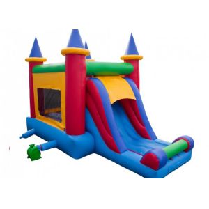 Removable PVC Triple Play Moonwalk Double Slide Combo 3 Years Warrenty