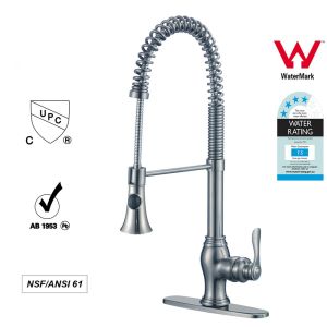 China Sanitary Ware Singe Handle kitchen Faucet with Pull out Tap ODM / OEM on sale