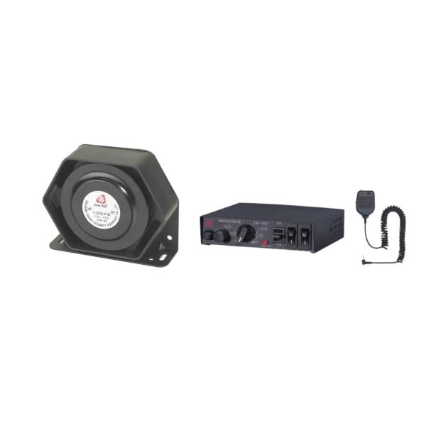 Quality Loud Warning Police Siren Speaker PA System , Emergency Electronic Siren Amplifier wholesale