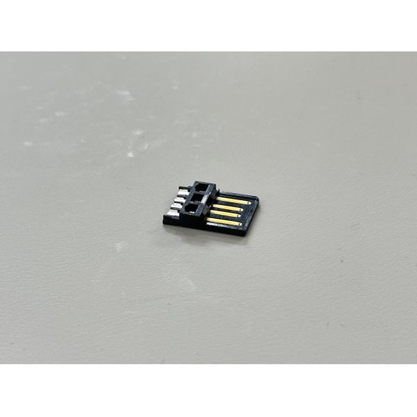 High-Precision USB 2.0 AM Connector Wire-Solder Type with Wide Solder Cup, Black Gold-Plated Terminal Connector