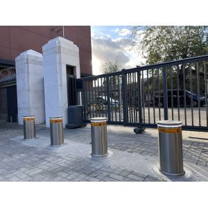 High Security Electric Telescopic Bollards With Remote Control Access Control