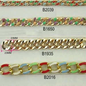 2021DIY plastic link ring Silver Gold plating plastic chain for shoes bag